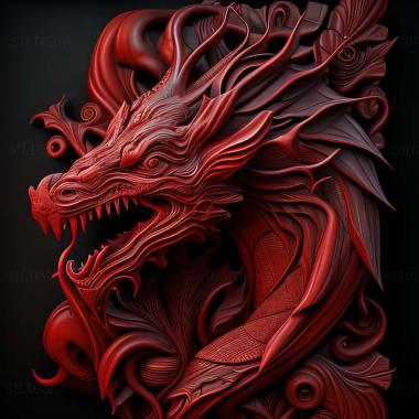 3D модель Красный дракон (STL)